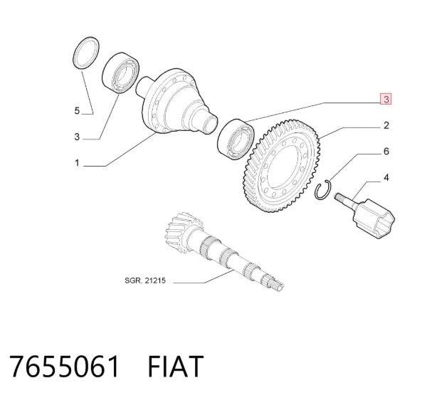 Rodamiento caja de cambios 7655061 Fiat/Alfa/Lancia
