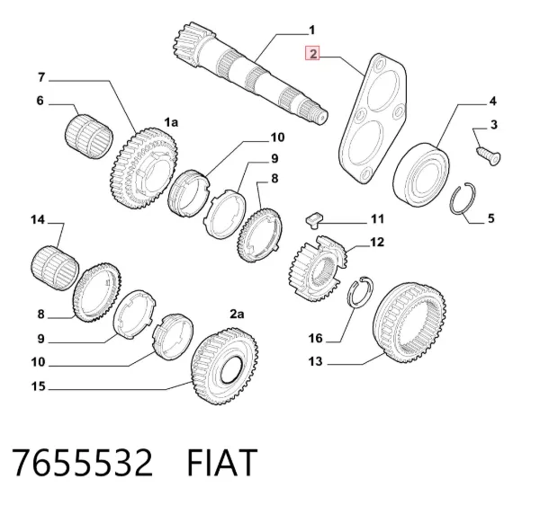 Rodamiento caja de cambios 7655532 Fiat/Alfa/Lancia