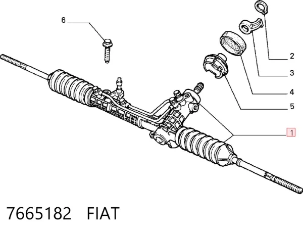 Cremallera de dirección 7665182 Fiat/Alfa/Lancia