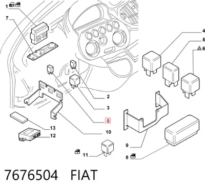 Relé del ventilador FIAT 7676504