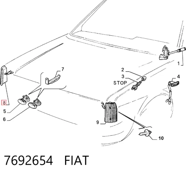 Piloto intermitente derecho 7692654 Fiat/Alfa/Lancia