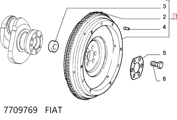 Volante motor 7709769 Fiat/Alfa/Lancia