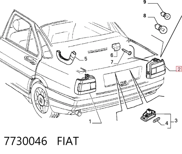 Piloto trasero derecho Fiat Tempra 159