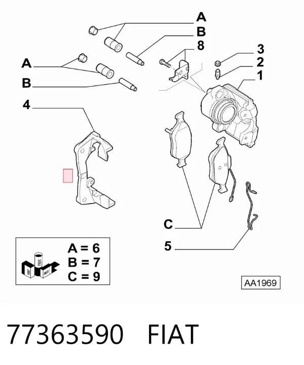  77363590 Fiat/Alfa/Lancia