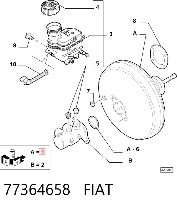 Servofreno 77364658 Fiat/Alfa/Lancia