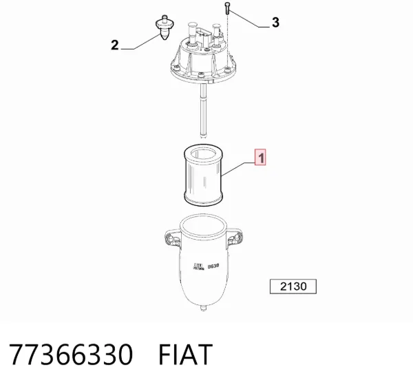 Filtro de combustible 77366330 Fiat/Alfa/Lancia