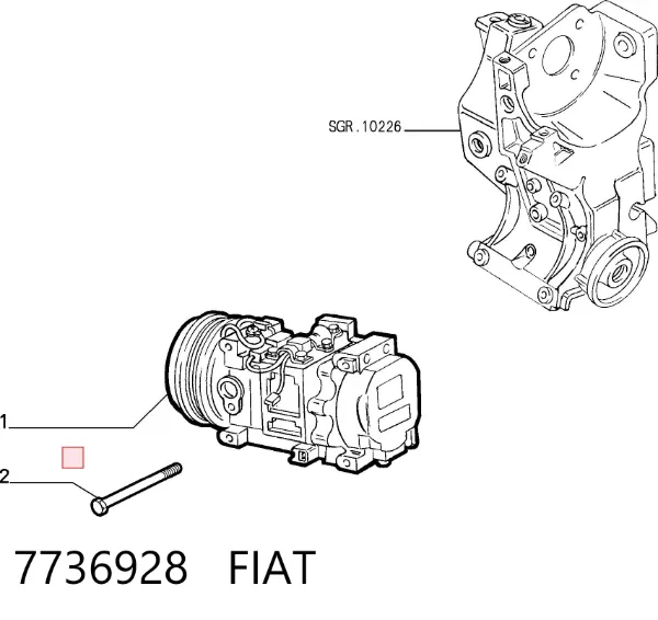 Compresor de aire acondicionado 7736928 Fiat/Alfa/Lancia