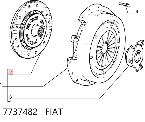 Disco de embrague 7737482 Fiat/Alfa/Lancia