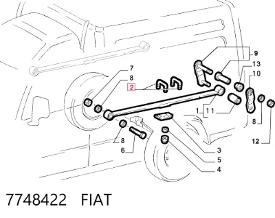 Abrazadera de ballesta FIAT 7748422