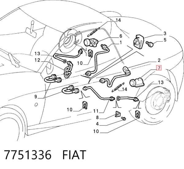 Regulador de la fuerza de frenado 7751336 Fiat/Alfa/Lancia