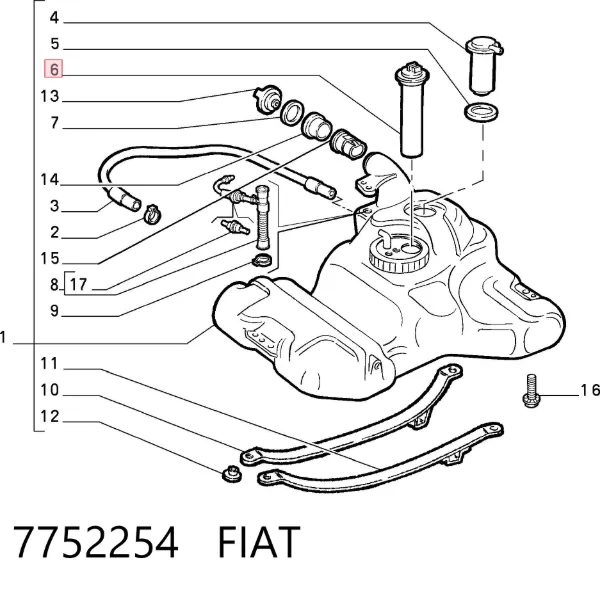 Aforador 7752254 Fiat/Alfa/Lancia