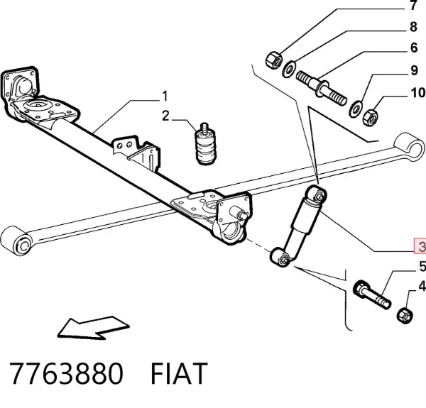 Amortiguador trasero 7763880 Fiat/Alfa/Lancia