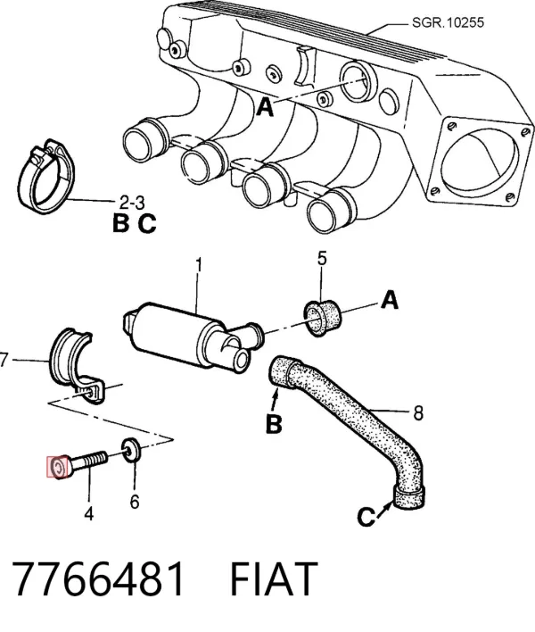 Válvula IAC 7766481 Fiat/Alfa/Lancia