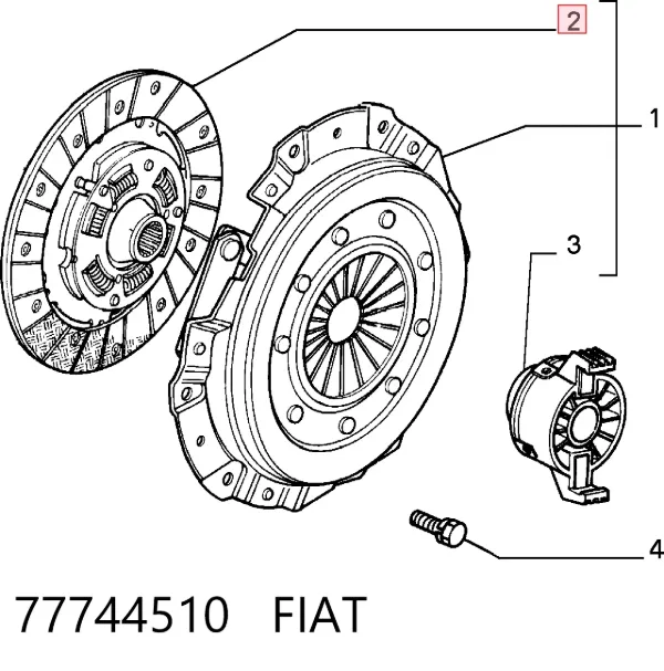 Disco de embrague 77744510 Fiat/Alfa/Lancia