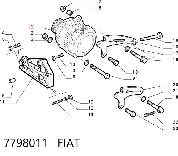 Alternador 7798011 Fiat/Alfa/Lancia