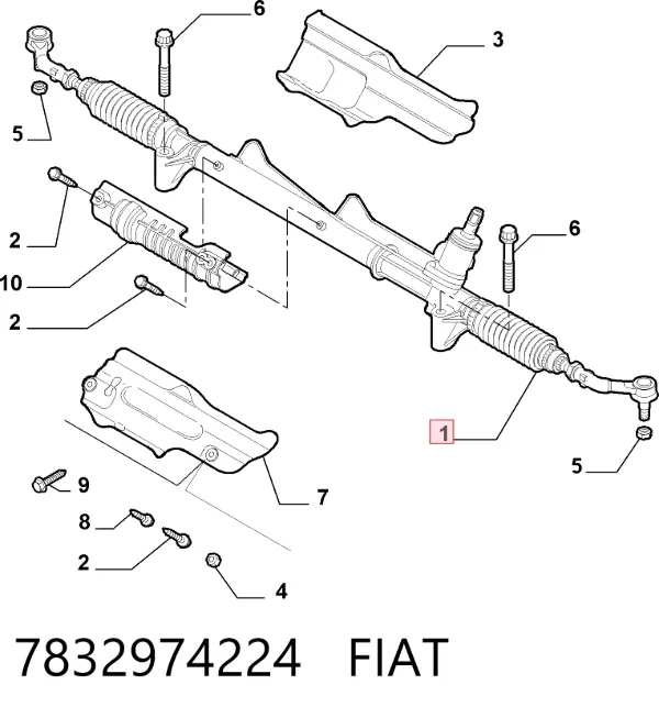Cremallera de dirección 7832974224 Fiat/Alfa/Lancia