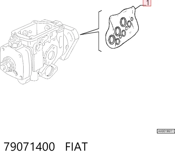 Kit de reparación de bomba de alta presión 79071400 Fiat/Alfa/Lancia