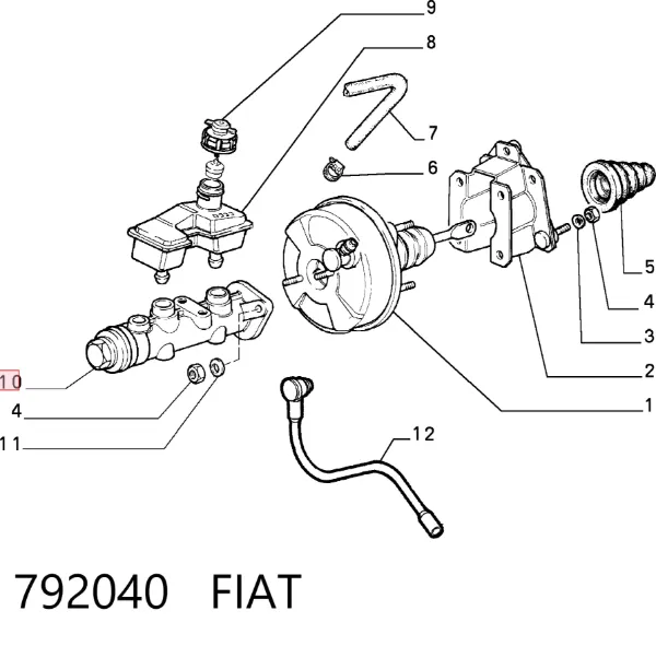 Cilindro maestro de frenos 792040 Fiat/Alfa/Lancia
