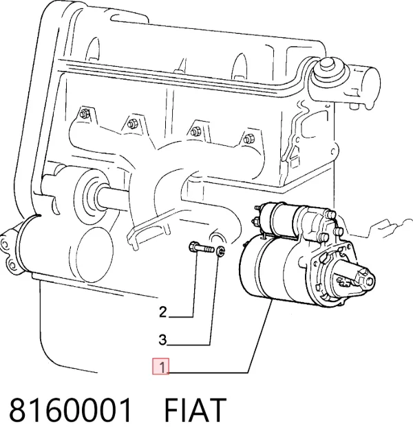 Motor de arranque 8160001 Fiat/Alfa/Lancia