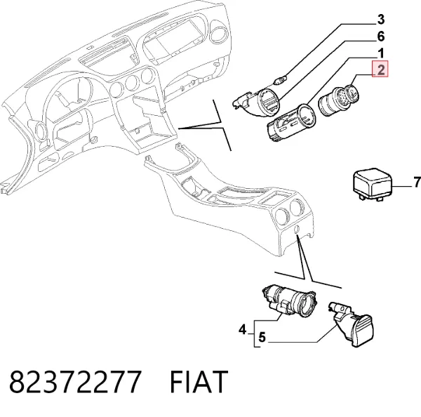 Mechero de coche 82372277 Fiat/Alfa/Lancia