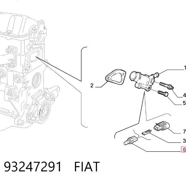 Sensor de temperatura 93247291 Fiat/Alfa/Lancia