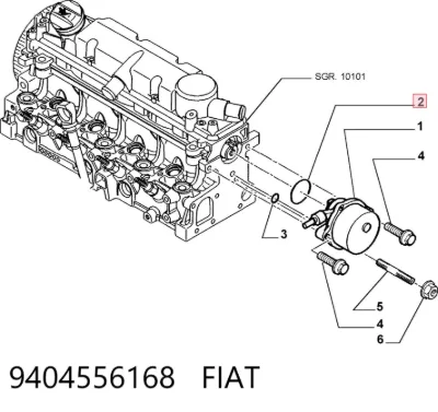 Junta de la bomba de vacío FIAT 9404556168