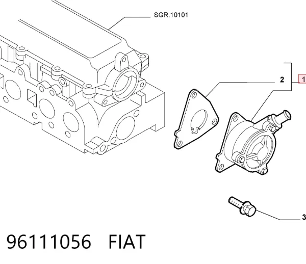 Bomba de vacío 96111056 Fiat/Alfa/Lancia
