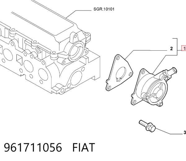 Bomba de vacío 961711056 Fiat/Alfa/Lancia