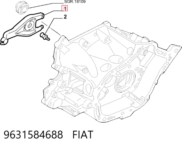 Horquilla de embrague 9631584688 Fiat/Alfa/Lancia