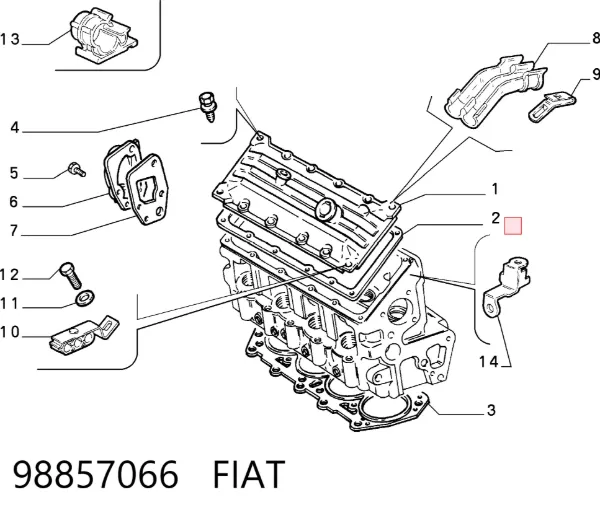 Tapa de balancines 98857066 Fiat/Alfa/Lancia