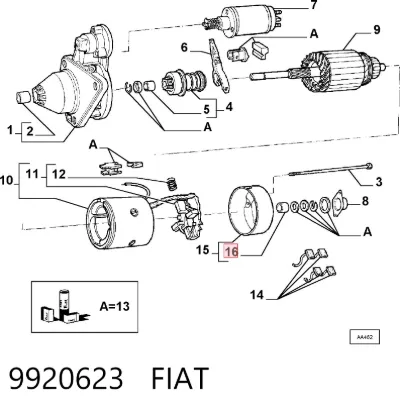 Buje de arranque FIAT 9920623