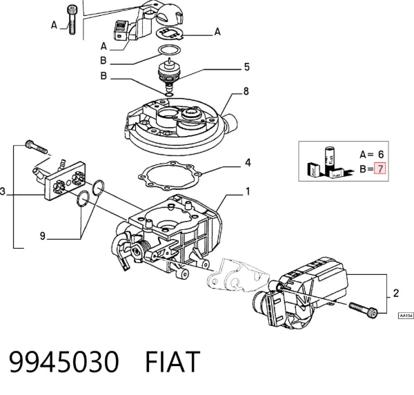 Solenoide de arranque 9945030 Fiat/Alfa/Lancia