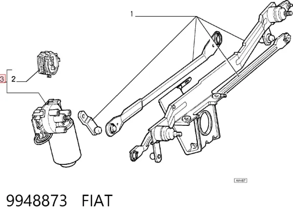 Motor limpiaparabrisas 9948873 Fiat/Alfa/Lancia
