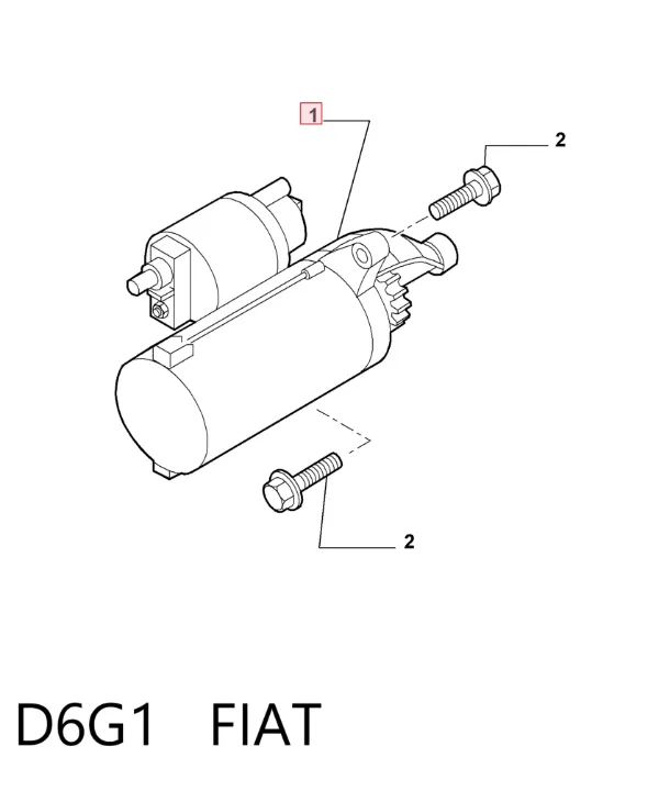 Motor de arranque D6G1 Fiat/Alfa/Lancia