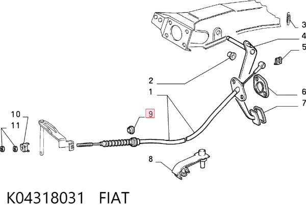 Fijador de tornillos K04318031 Fiat/Alfa/Lancia