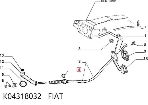 Fijador de tornillos K04318032 Fiat/Alfa/Lancia
