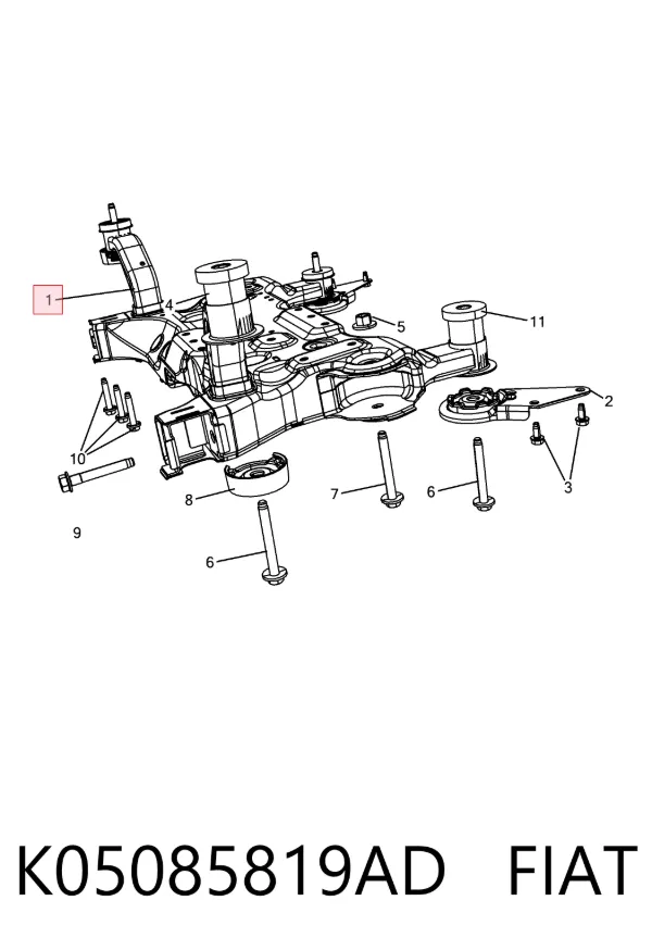 Puente delantero K05085819AD Fiat/Alfa/Lancia