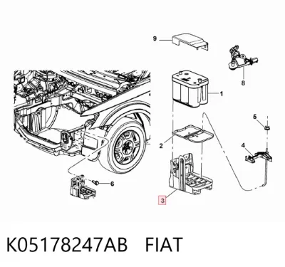 Soporte de batería FIAT K05178247AB