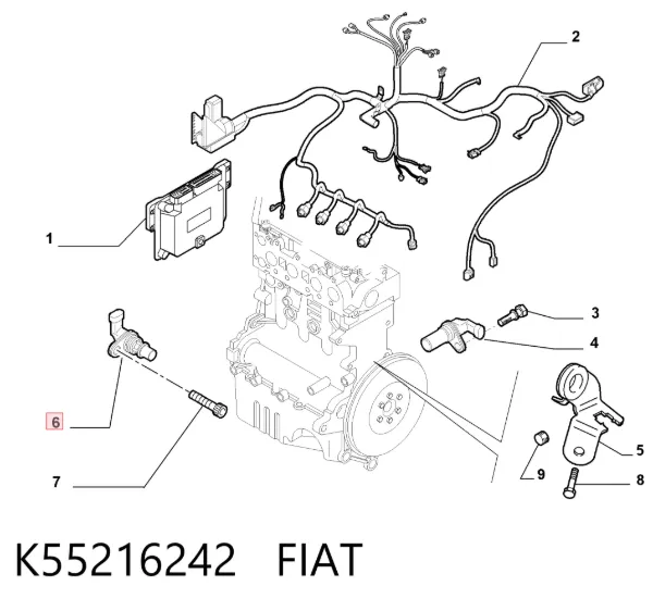 Sensor de árbol de levas K55216242 Fiat/Alfa/Lancia