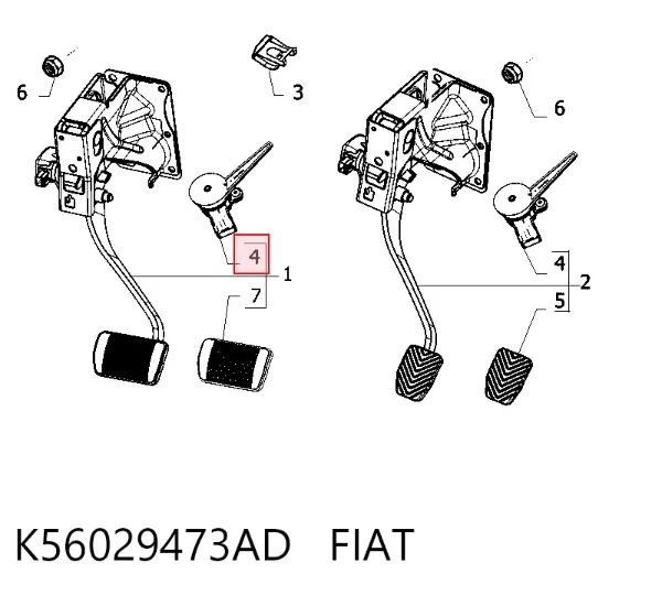 Interruptor de luz de freno K56029473AD Fiat/Alfa/Lancia