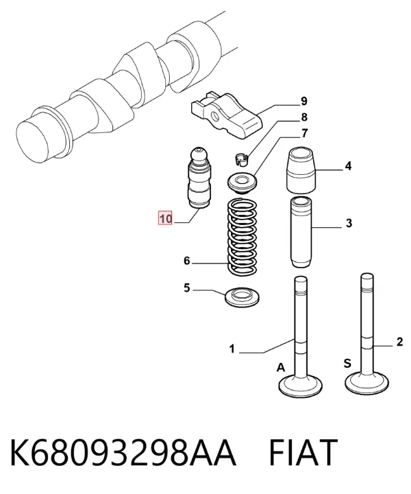 Taqués hidráulicos K68093298AA Fiat/Alfa/Lancia