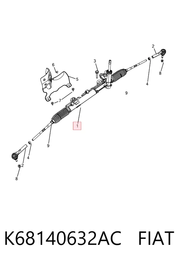 Cremallera de dirección K68140632AC Fiat/Alfa/Lancia