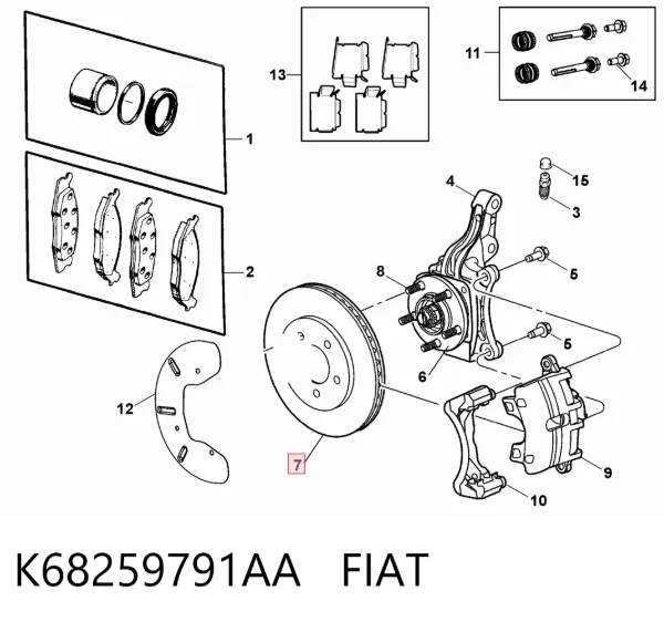 Disco de freno K68259791AA Fiat/Alfa/Lancia