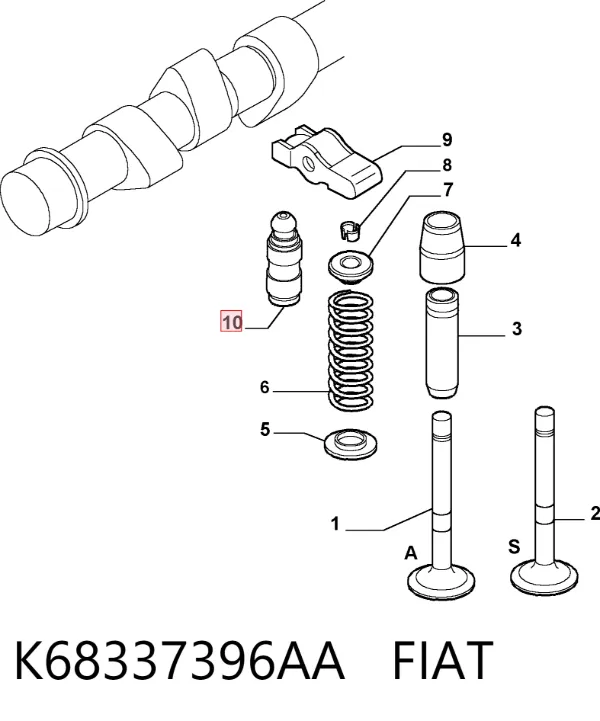 Taqués hidráulicos K68337396AA Fiat/Alfa/Lancia