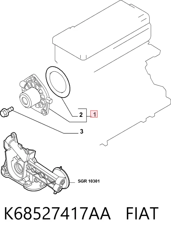 Bomba de agua K68527417AA Fiat/Alfa/Lancia