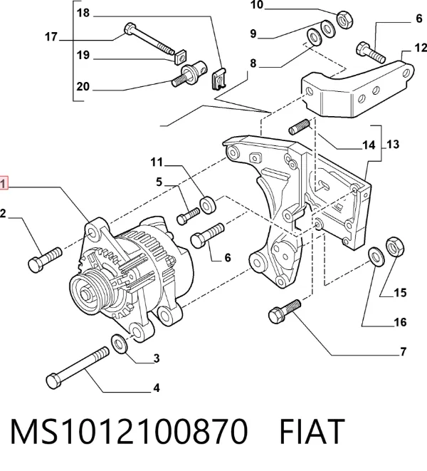 Alternador MS1012100870 Fiat/Alfa/Lancia