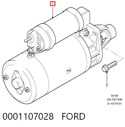 Motor de arranque 0001107028 Ford