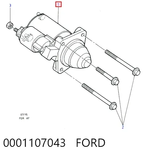 Motor de arranque 0001107043 Ford