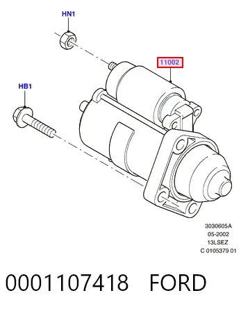 Motor de arranque 0001107418 Ford