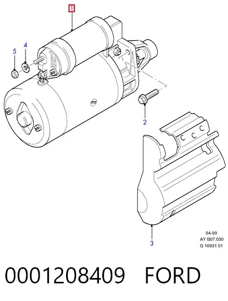 Motor de arranque 0001208409 Ford